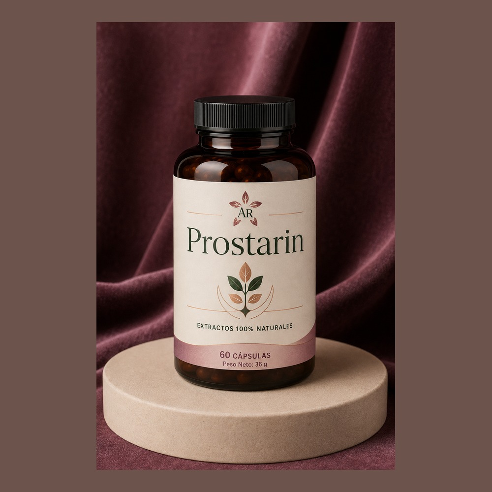 Envase de Prostarin con etiqueta legible
